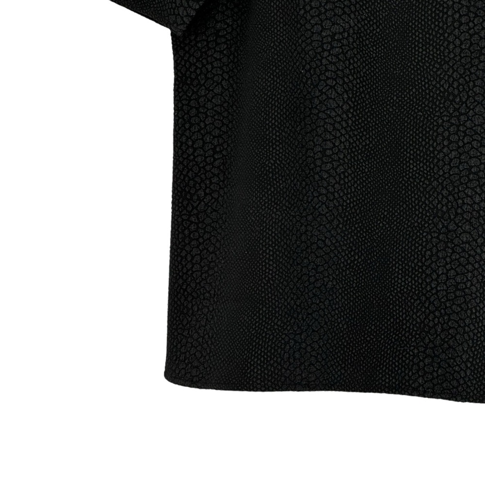 *Women’s Banana Republic Size 6 Black Textured Polyester/Elastane SS Top - Picture 5 of 8